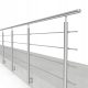 Edelstahlbalustrade, seitliche Montage, 2,5 m, 4 x Ø12