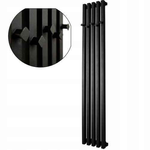 Komin-Expert Wasserbadheizkörper 525 W 250 x 1500 mm schwarz