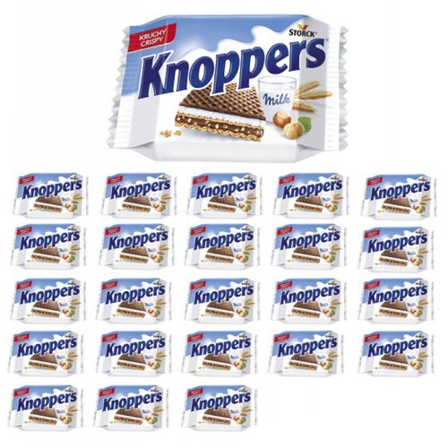 Knoppers Nussriegel – Knackiger Milch-Haselnuss-Waffel von Storck, 24 x 25g