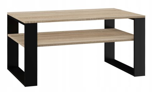  TopEshop Moderner rechteckiger Couchtisch 90 x 58 x 50 cm, Sonoma-Eiche