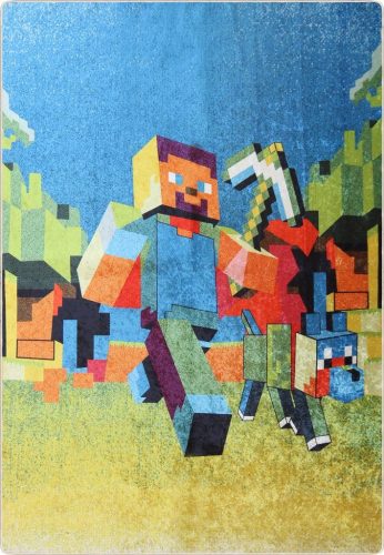  Rutschfester Teppich MINE-CRAFT GRA 80X150 ROBOT