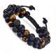  HERREN-PERLEN-TIGERAUGEN-ARMBAND LAVA-ACHAT