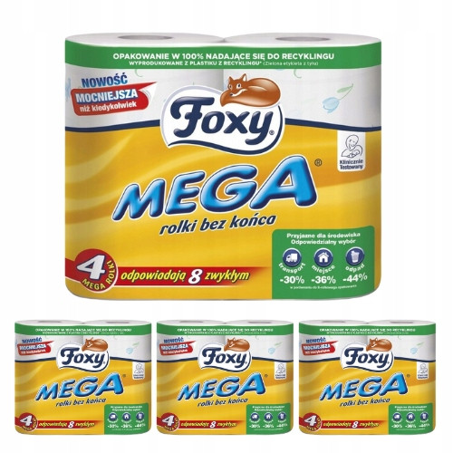 Klopapier Foxy geruchloses Toilettenpapier 4 Stk.