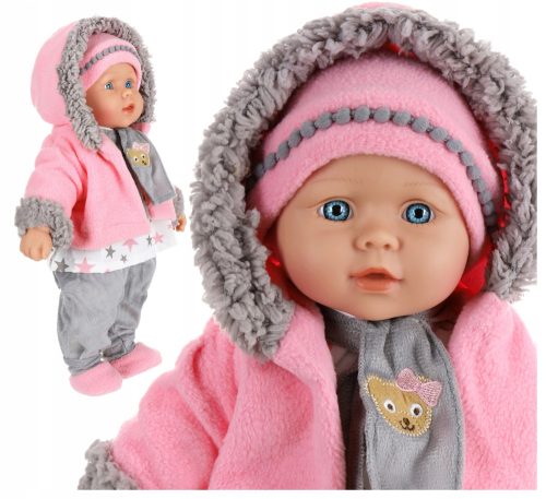 Die 41 cm große interaktive Babypuppe spricht und singt zwei Sprachen