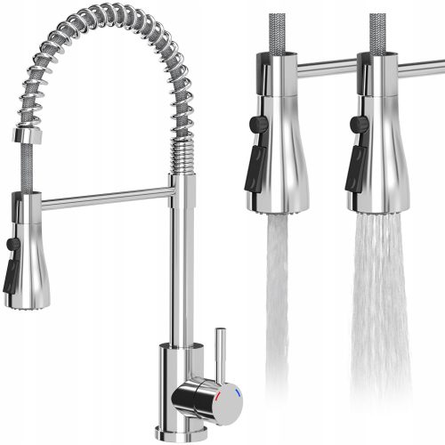 myQ CONGO bodenstehender Küchenarmatur, Silber