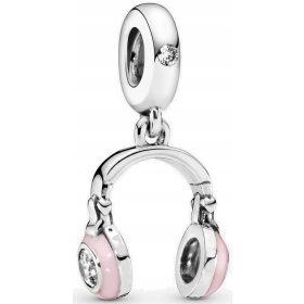  Charms Anhänger Rosa Kopfhörer 925 Silber