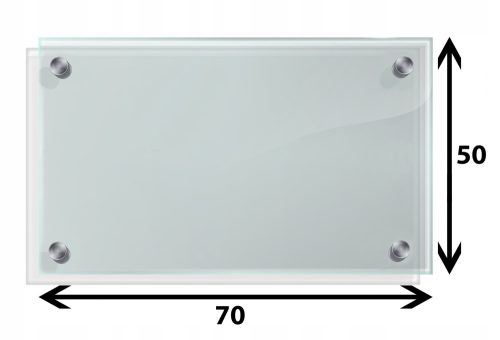 Glasscheibe 70 x 50 x 6 mm, poliertes Hartglas