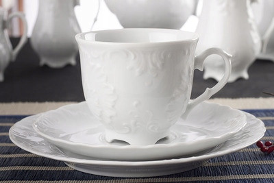 Abendessenservice Tee- und Kaffeeservice Ćmielów Rokoko 18-tlg.