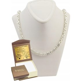    Silberne Royal Weave-Kette für Herren, 4,00 mm, Volldiamant 925