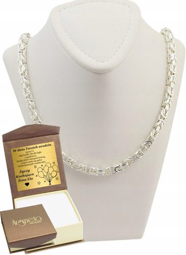  Silberne Royal Weave-Kette für Herren, 4,00 mm, Volldiamant 925