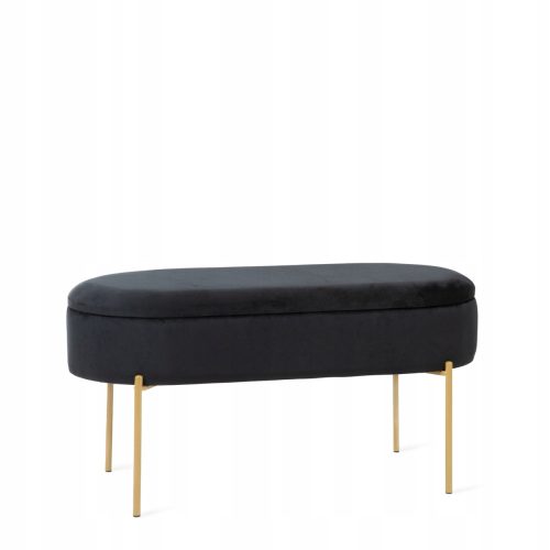 Gomla Bank mit Stauraum 91,5 x 46,5 x 41 cm schwarz