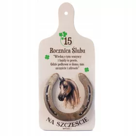    Hufeisen aus Metall für einen glücklichen 15. Hochzeitstag