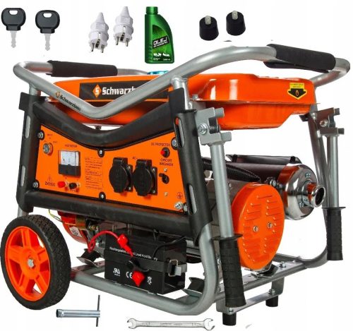 Tragbarer einphasiger Schwarzbau 4800 W Benzingenerator