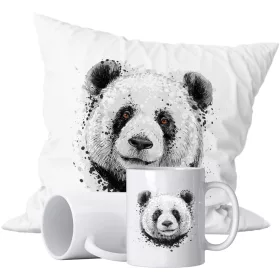  BECHER + PANDA-KISSEN-SET THEMA GESCHENKGRAFIK