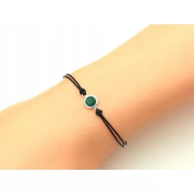  Silber-Malachit-Armband, Silberpr. 925