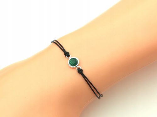  Silber-Malachit-Armband, Silberpr. 925