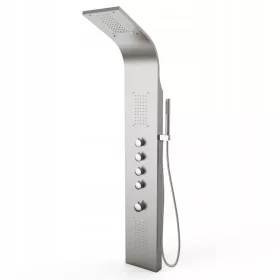 Arset Cindy Duschpaneel mit Hydromassage, Silber