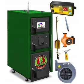  Holzkohleofen, 18 kW, Trichterkessel