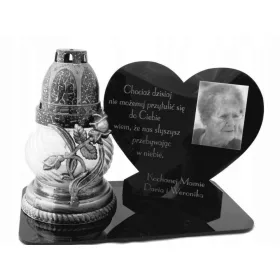  KERZENSTÄNDER mit Widmung + FOTO für das Grab