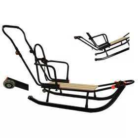    POLNISCHER GROßER SCHLITTEN MIT PUSH BACK BACK LUX + RÄDERN