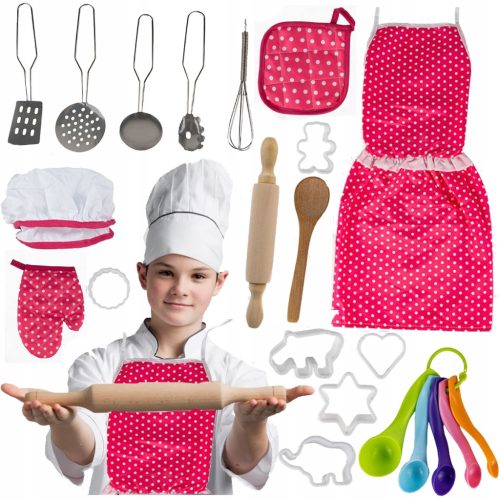  Kinderschürze Kochset Zubehör x22