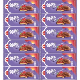 Milka Choco Jaffa Himbeerkekse 147g - 12er Pack