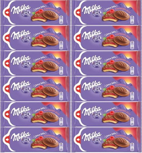 Milka Choco Jaffa Himbeerkekse 147g - 12er Pack