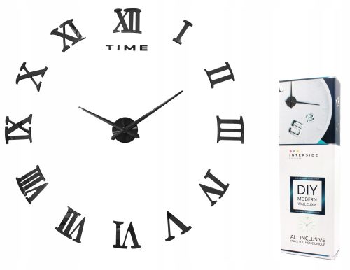 Uhr für zu Hause INTERSIDE Wanduhr schwarz 130cm