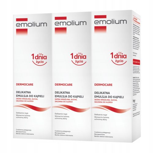 Emolium Dermocare Badeemulsion für empfindliche Haut, 400 ml - 4er-Set