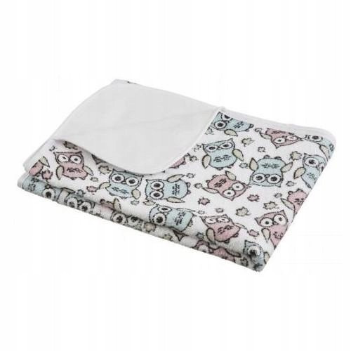  Akuku-Frottee-Foundation mit Wachstuch 50 cm x 70 cm Eulen