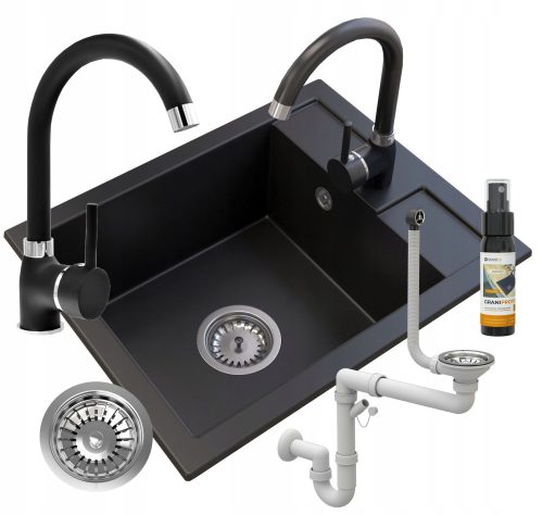 Granitan BEST Einbeckenspüle, schwarzer Granit