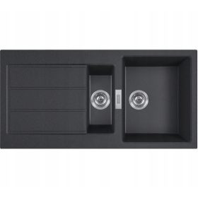  Franke Sirius Spülbecken mit 1,5 Becken, schwarzer Granit