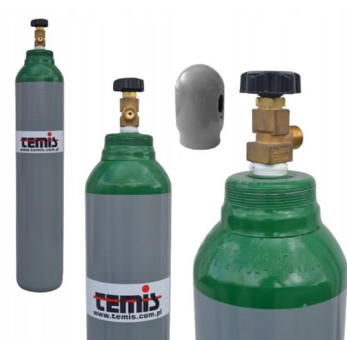 ARGON-GASFLASCHE 8L 5,0 AR (VOLLSTÄNDIGER) KAPPE