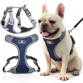    GESCHIRR FÜR EINEN KLEINEN HUND, DRUCKFREI, STARK, LANGLEBIG, REFLEKTIEREND, VERSTELLBAR S