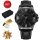 HERREN-LEDERUHR, SCHWARZ, LEDERARMBAND, GESCHENK FÜR DEN VATI DES FREUNDES