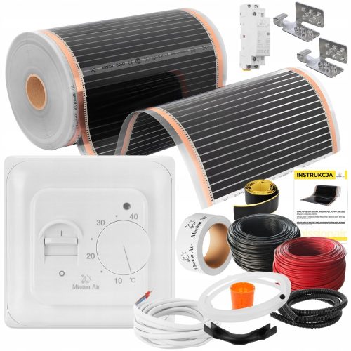  Mission Air SET Folienheizmatte INFRAROT 50cm I 160W/m² 24m² PTC