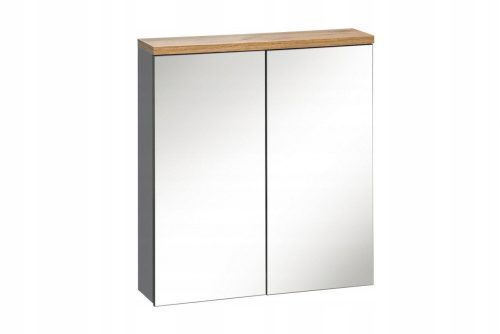  Badezimmerschrank mit Spiegel Bali 60 cm Grau