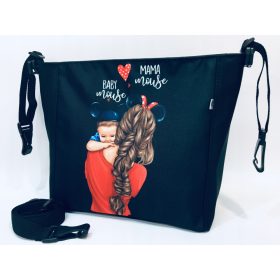    ORGANISATOR-TASCHE FÜR DEN KINDERWAGEN, MUTTER, MAUS, BRUNETTE UND SOHN