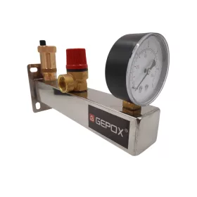  EDELSTAHL-SICHERHEITSGRUPPE FÜR WARMWASSER 6 BAR INOX