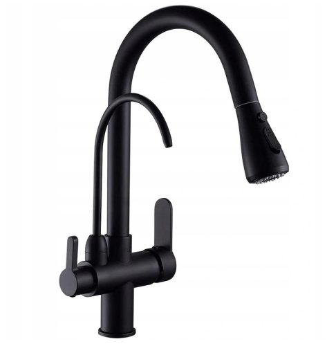 MyQulife 2023 Standküchenarmatur Schwarz, Silber, Grau