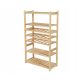  Holzregal für die LSR-Speisekammer, 7 Böden, Nat