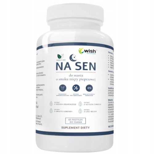 Wish Pharmaceutical Schlafhilfe mit Melatonin und Kräuterextrakten, 60 Pefferminztabletten