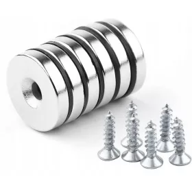 NEODYM-MAGNET MIT SCHRAUBENLOCH 25X5 6 STK