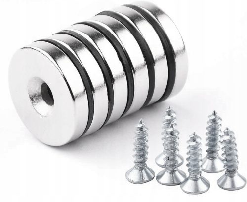 NEODYM-MAGNET MIT SCHRAUBENLOCH 25X5 6 STK