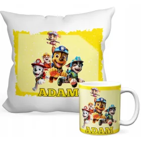  PAW PATROL SET BECHER 330 + KISSEN + BELIEBIGER NAME