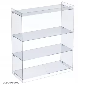 Standvitrine, Regal, Vitrine 20x50x60cm aus PLEXI