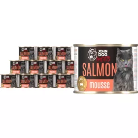  John Dog for Cats Nassfutter Lachsmousse 12x200g