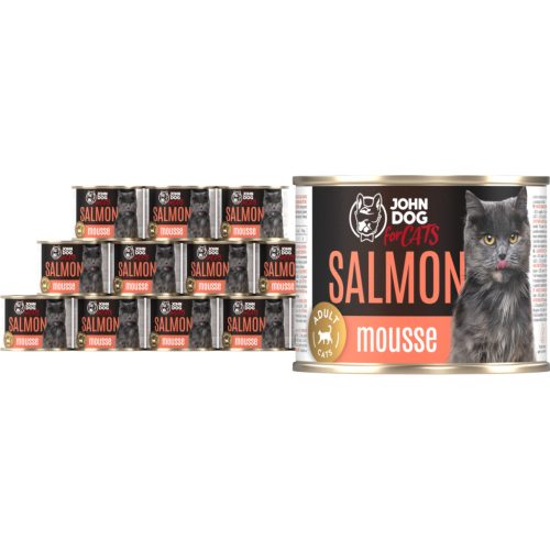  John Dog for Cats Nassfutter Lachsmousse 12x200g