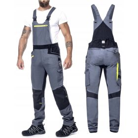   Lange Arbeitshose Ardon Work Latzhose H6098 hellgrau Größe 46