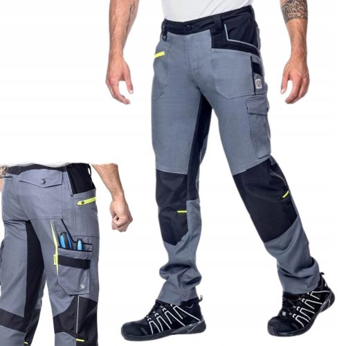 Lange Arbeitshose Ardon. Taillenlange Arbeitshose H6095, hellgrau, Größe 48